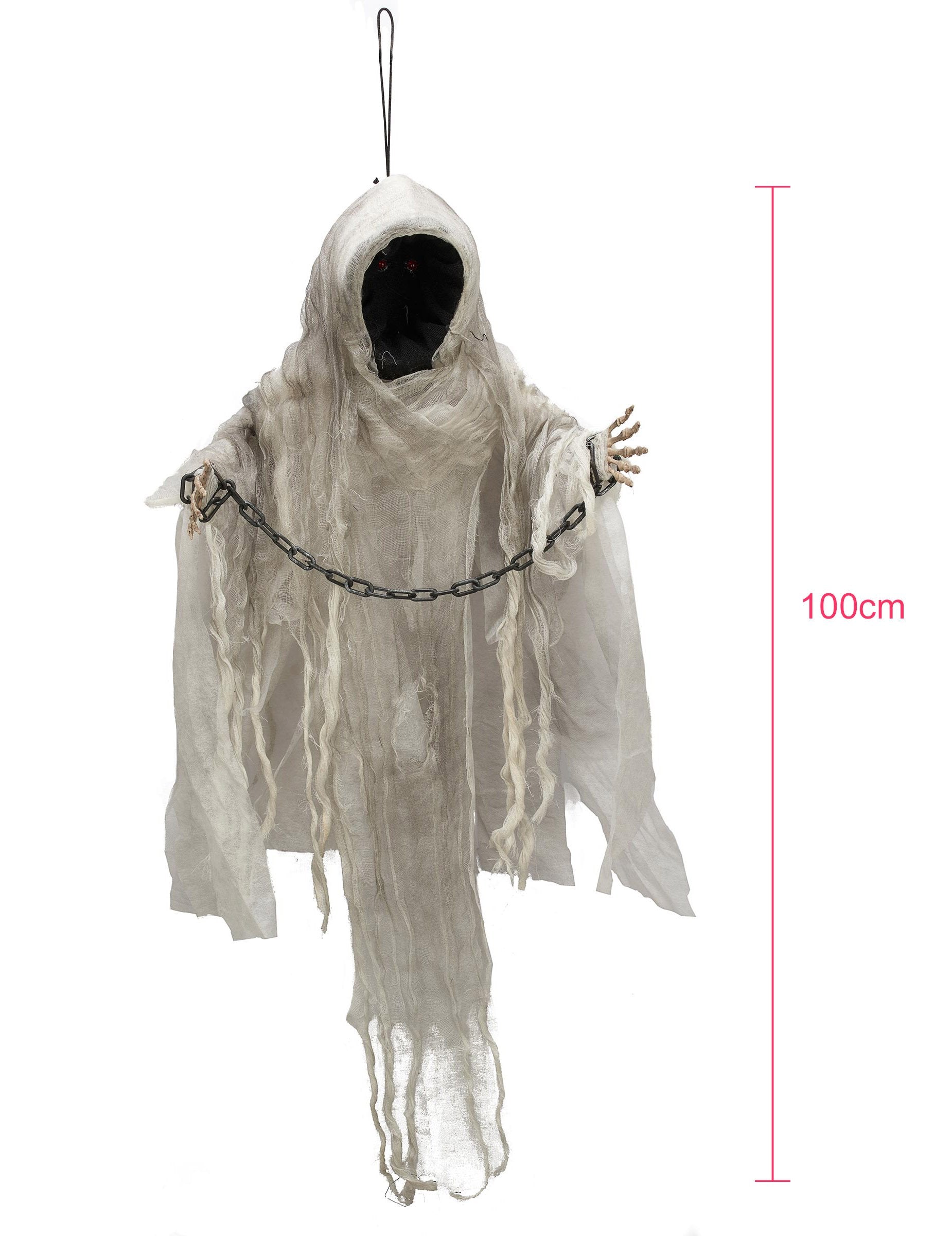 Dimensions de la décoration à suspendre squelette enchaîné pour Halloween