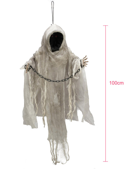 Dimensions de la décoration à suspendre squelette enchaîné pour Halloween