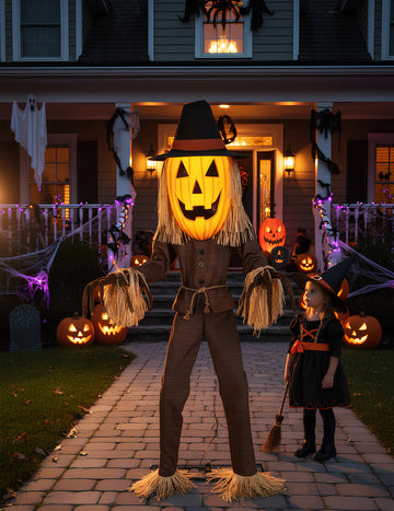 Animovaná dýňová dekorace XL 182cm Jack O'Lantern s pohybem a zvukem