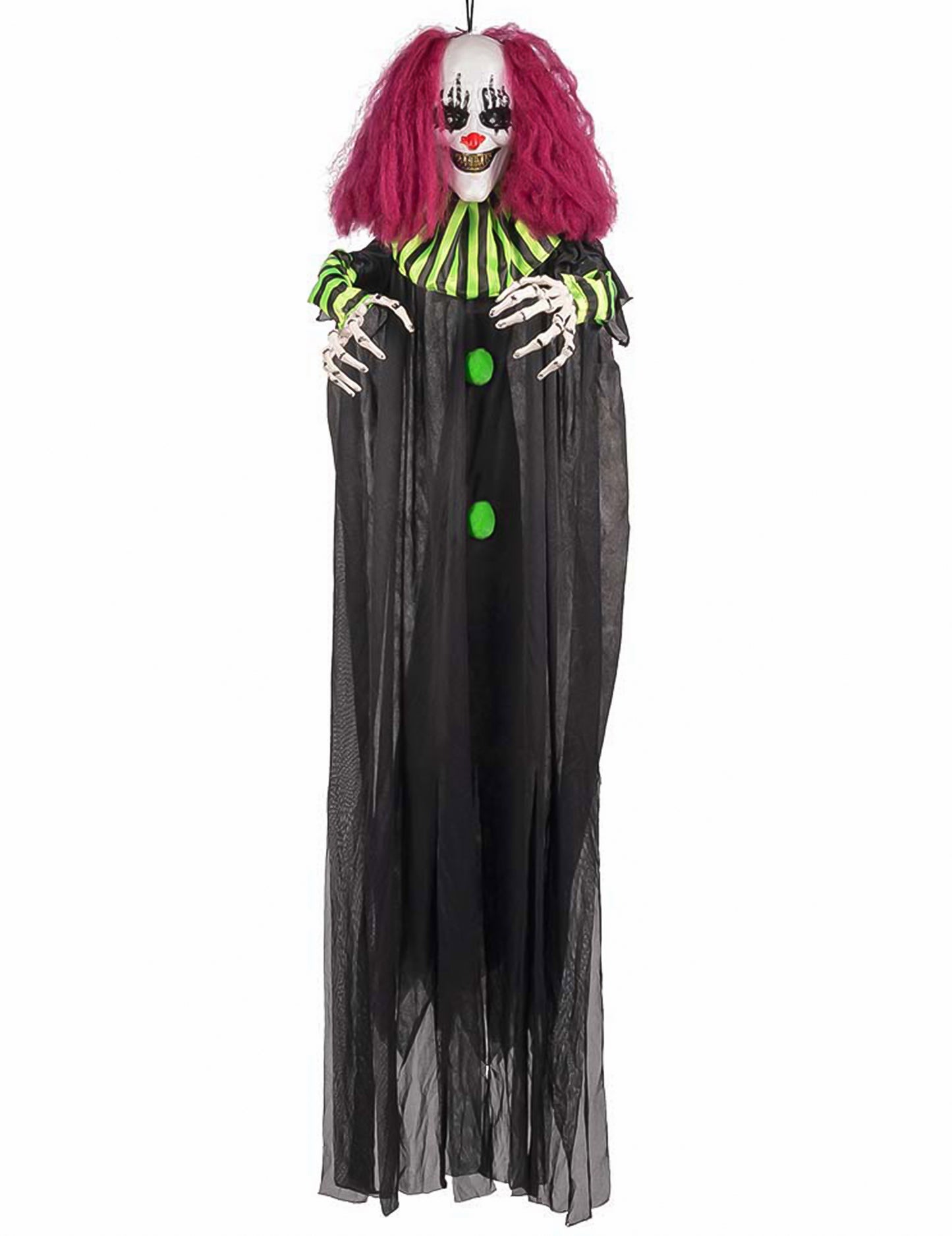 Décoration animée Clown Terrifiant suspendu 130 cm
