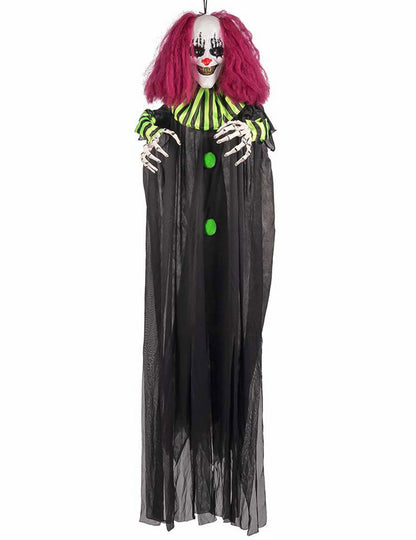 Décoration animée Clown Terrifiant suspendu 130 cm