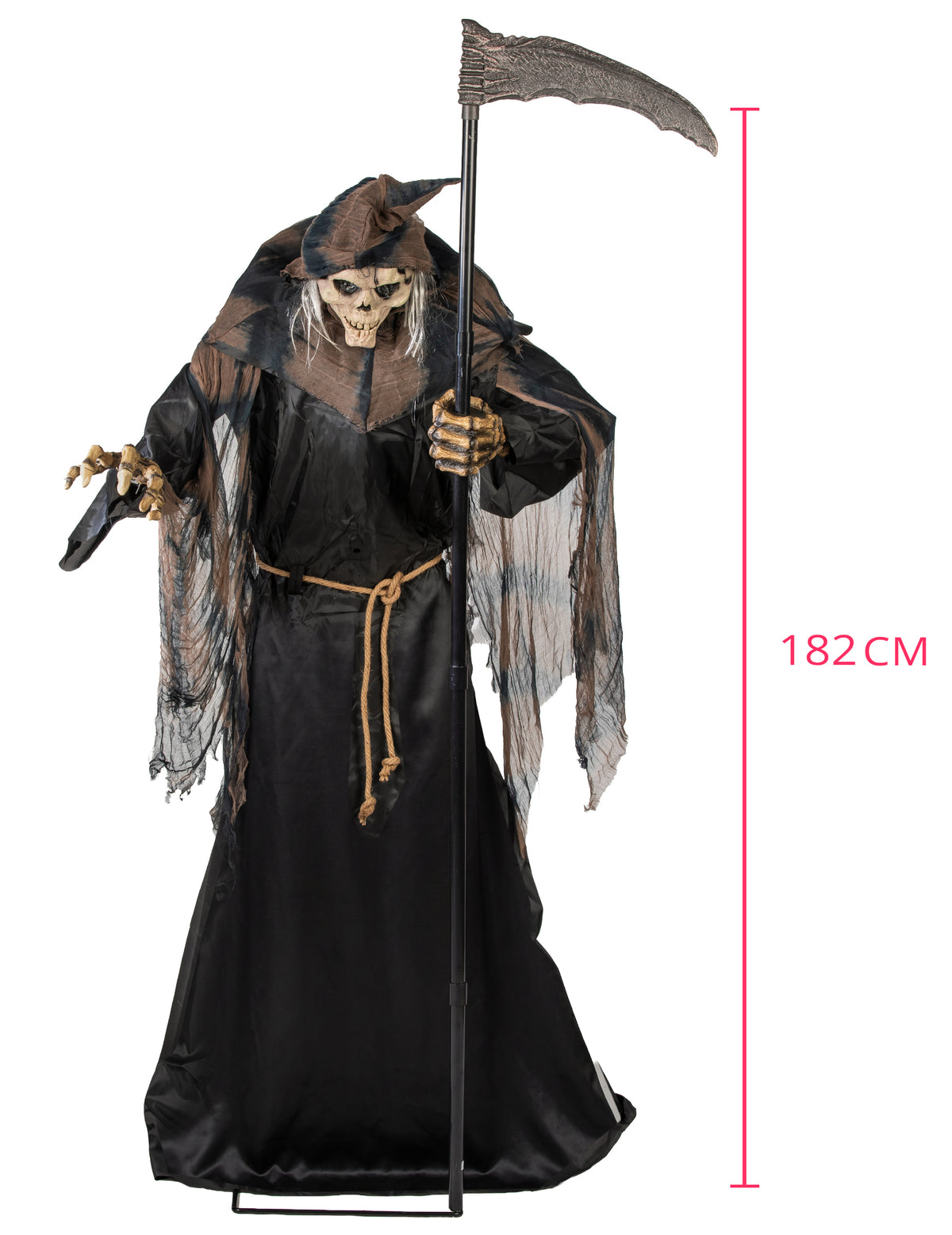 Animovaná dekorace Obřího Smrtky 182 cm