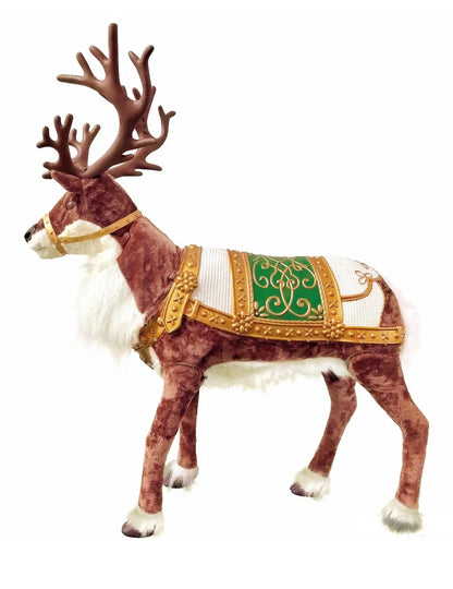 Animovaná vánoční dekorace se soby se zvukem a pohybem 143 cm