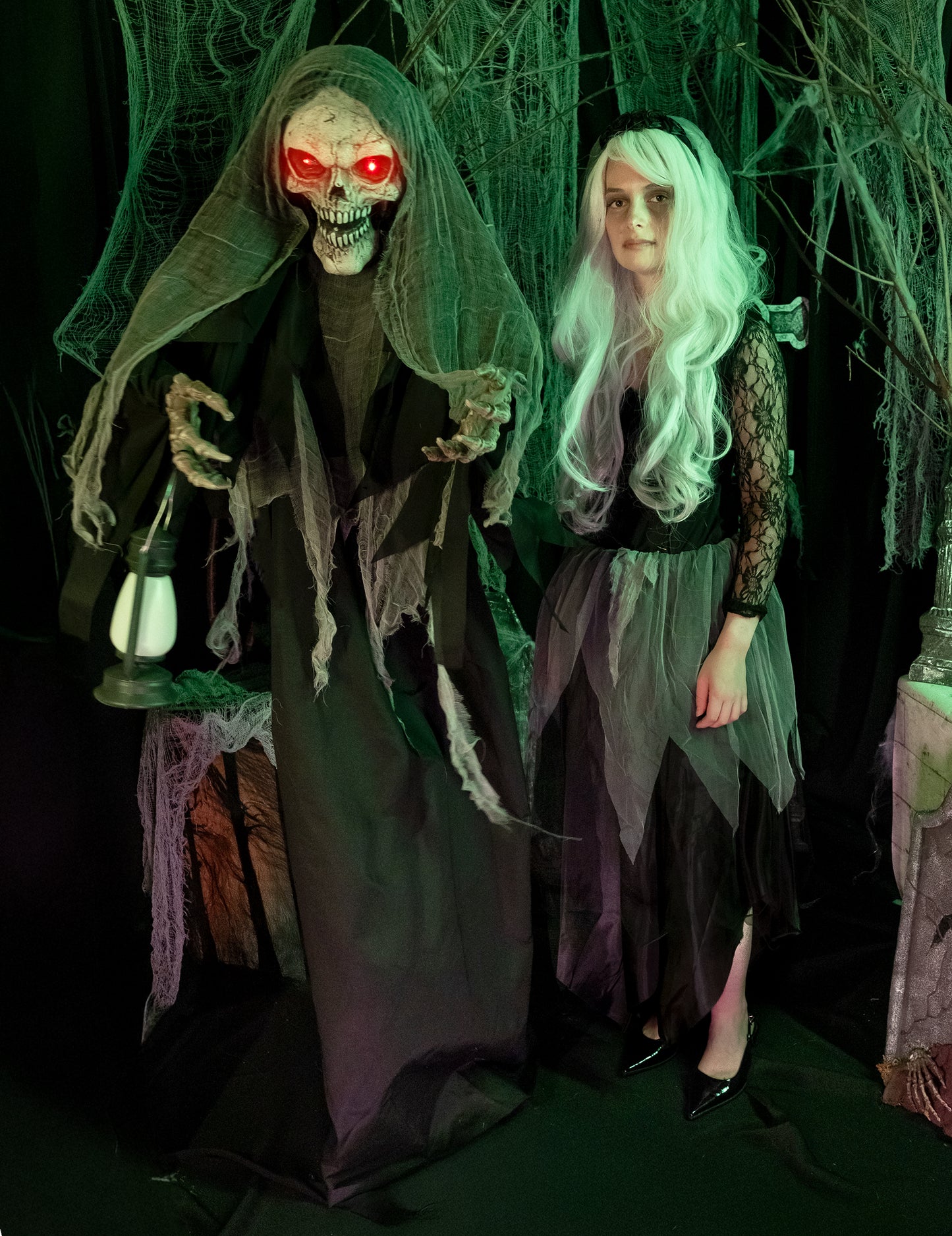 Animovaná zvuková a světelná dekorace Brilliant Reaper 180 cm