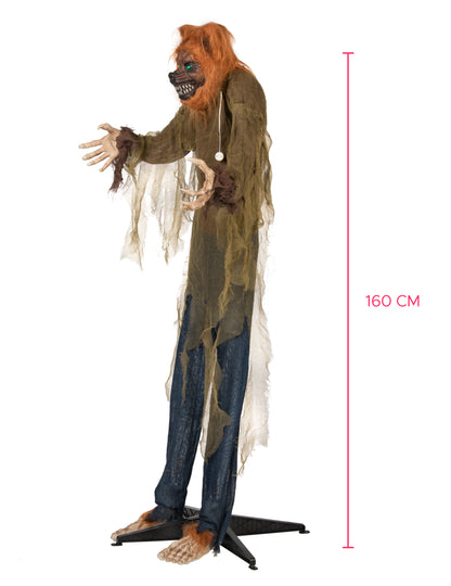 Animovaná zvuková a světelná dekorace Bad Wolf 160 cm