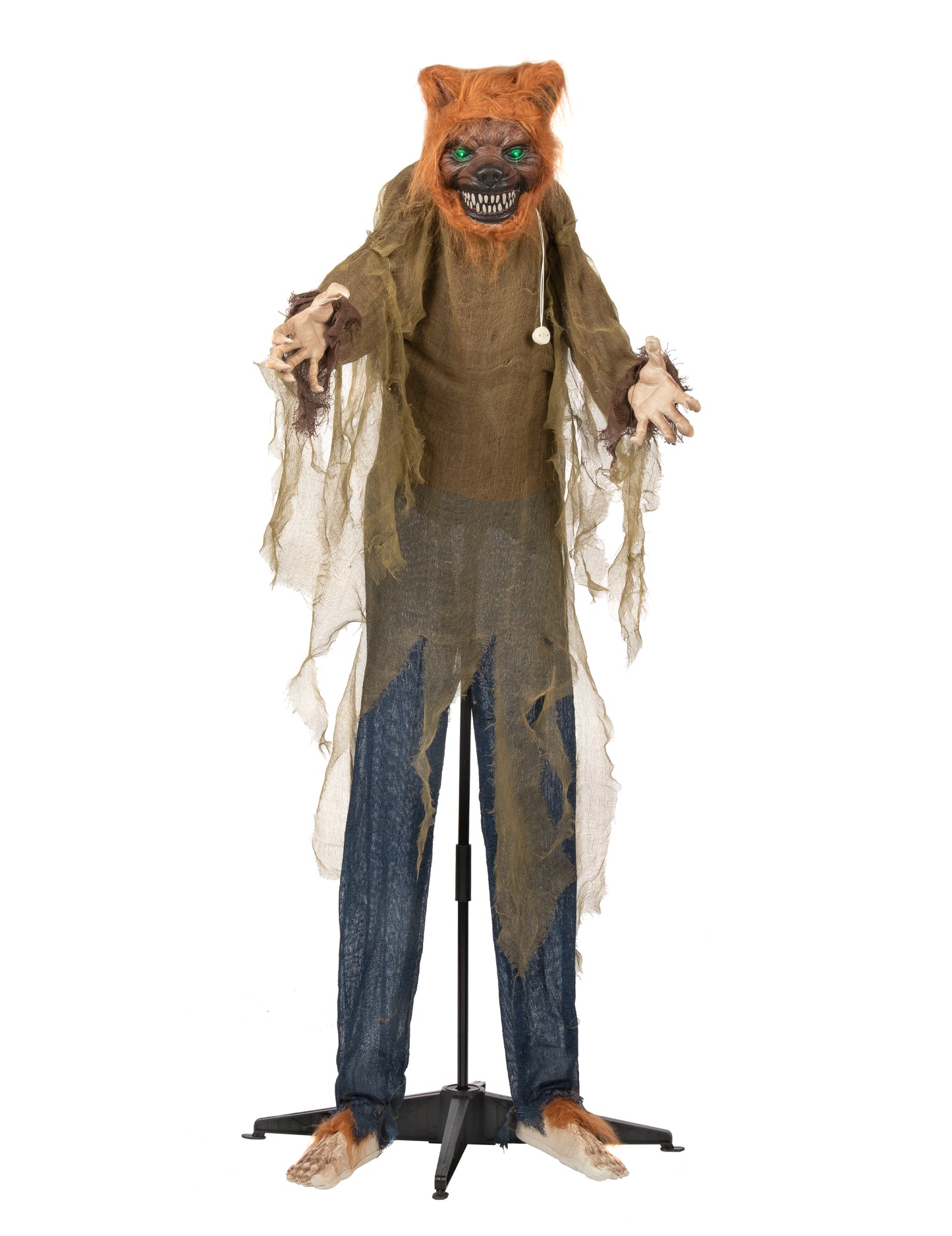 Animovaná zvuková a světelná dekorace Bad Wolf 160 cm