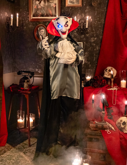 Animovaná zvuková a světelná dekorace Smiling Vampire 165 cm