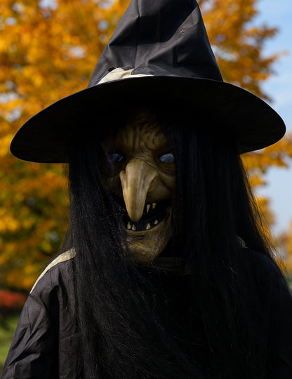 Obří animovaná dekorace čarodějnice XXL 300 cm