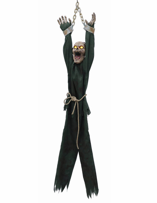 Animovaná dekorace zombie 1,4 m se vrtí a třese