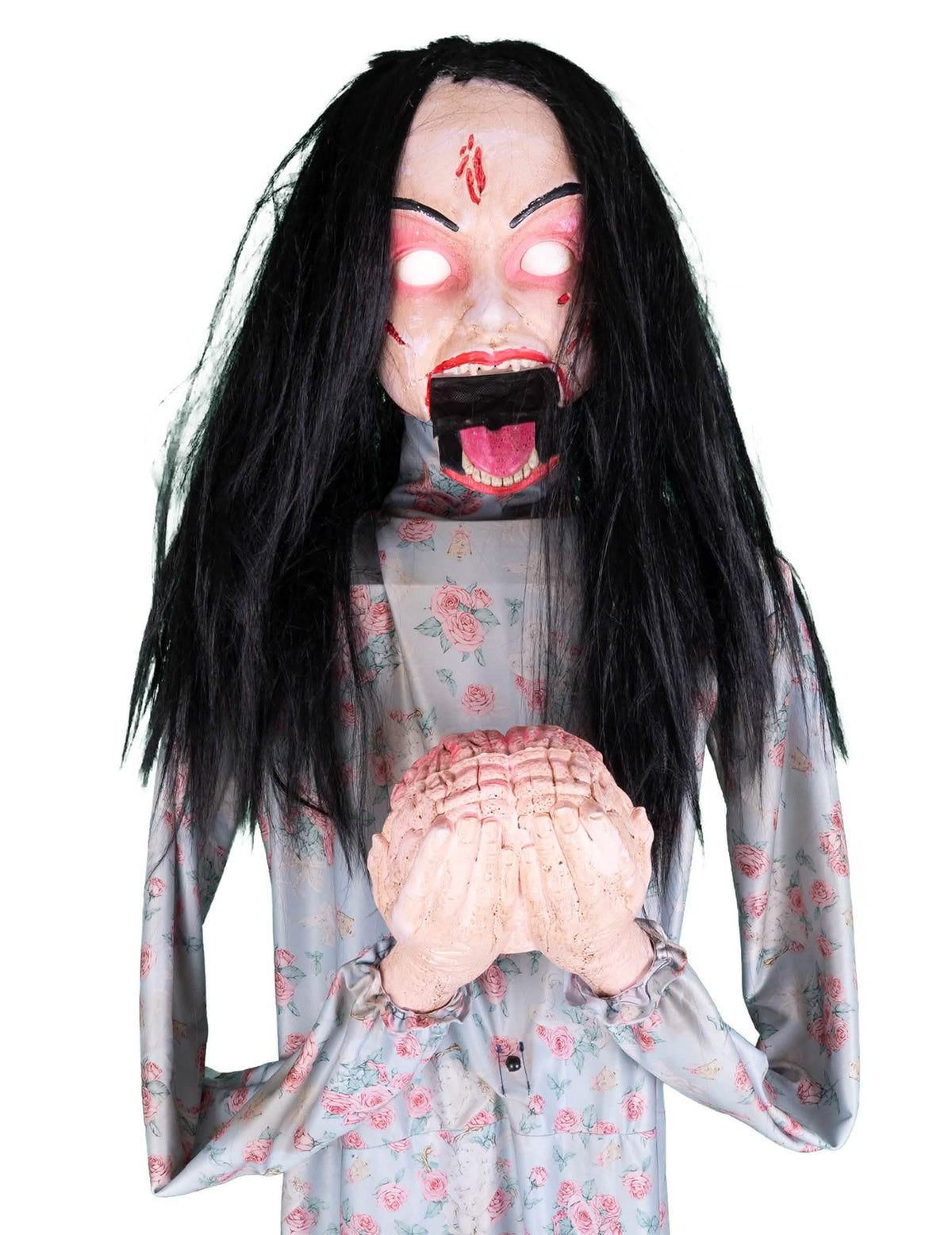 Animovaná dekorace zombie požírač mozků 200 cm