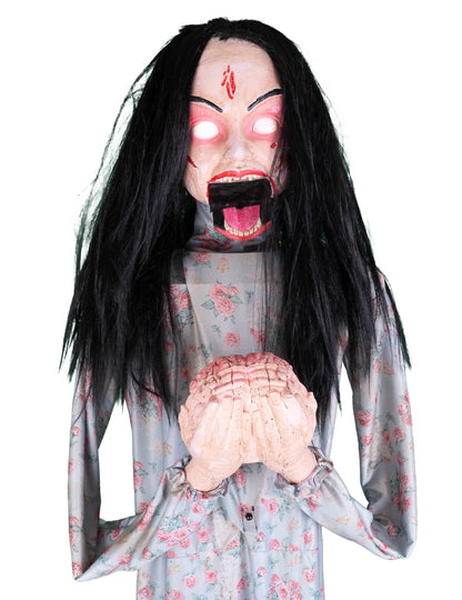Animovaná dekorace zombie požírač mozků 200 cm