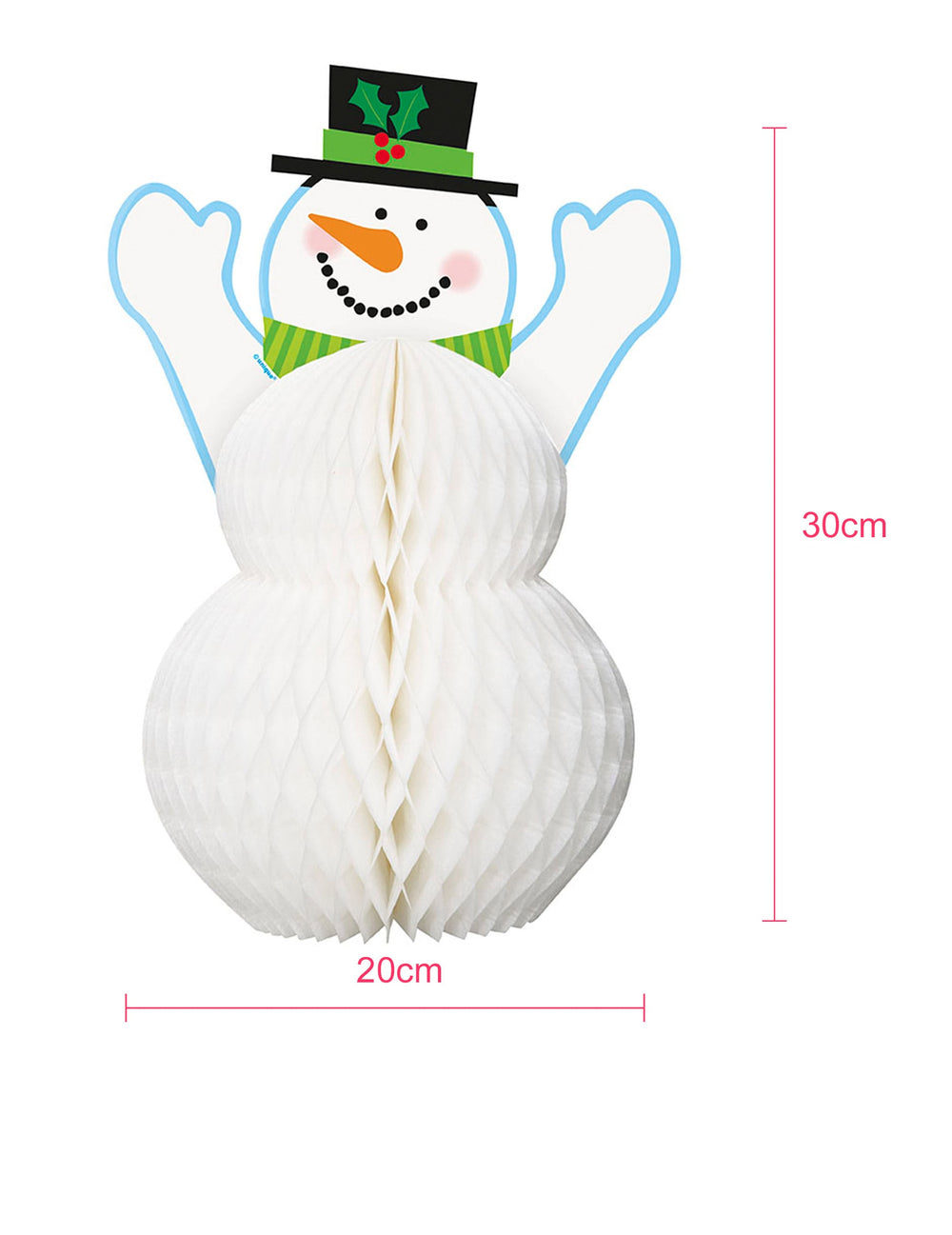 Dimensions de la décoration Bonhomme de neige