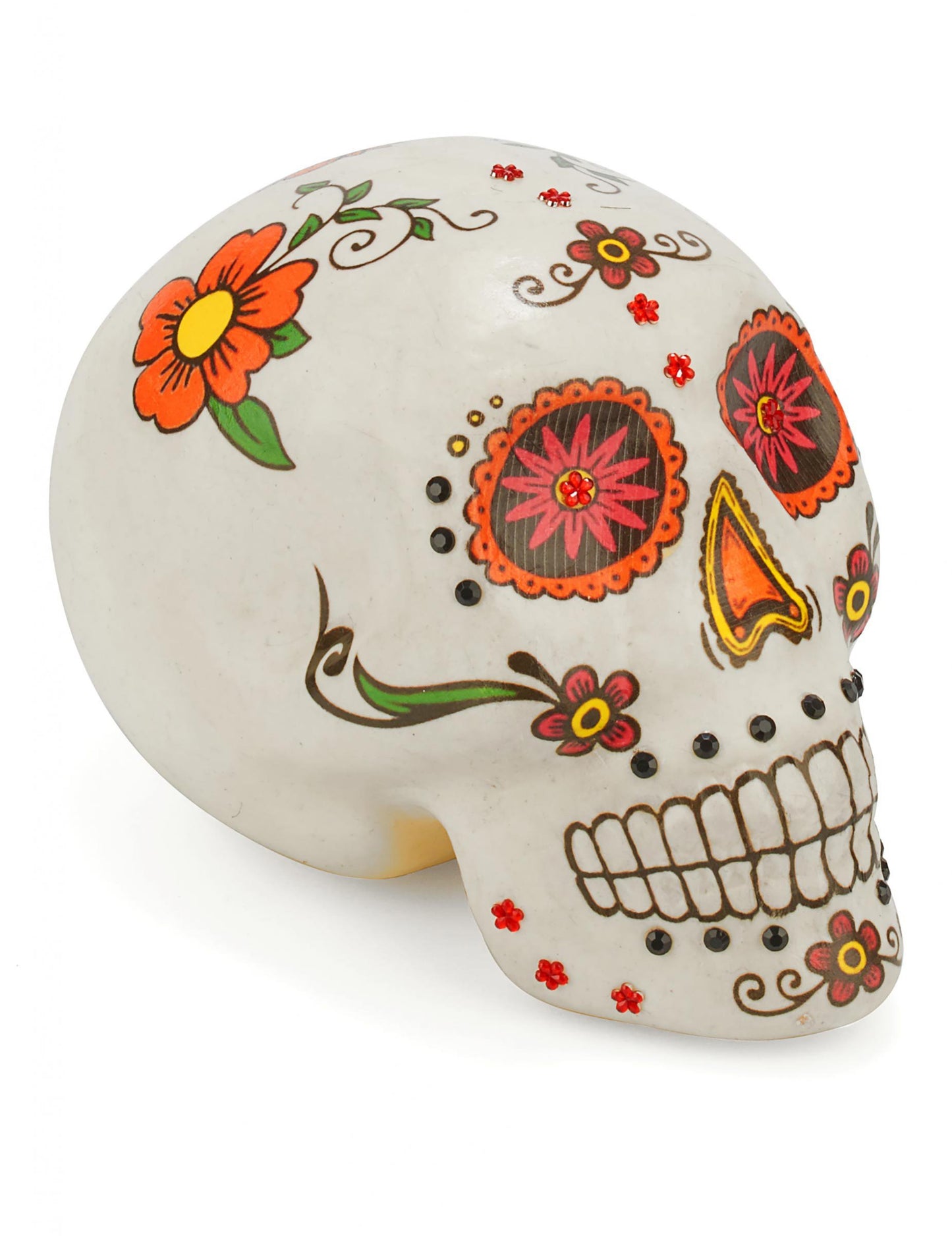 Barevná dekorace lebky dia de los muertos