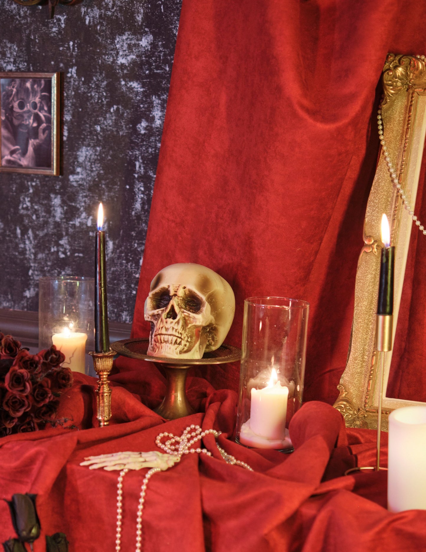 Plastová dekorace lebky 18 cm