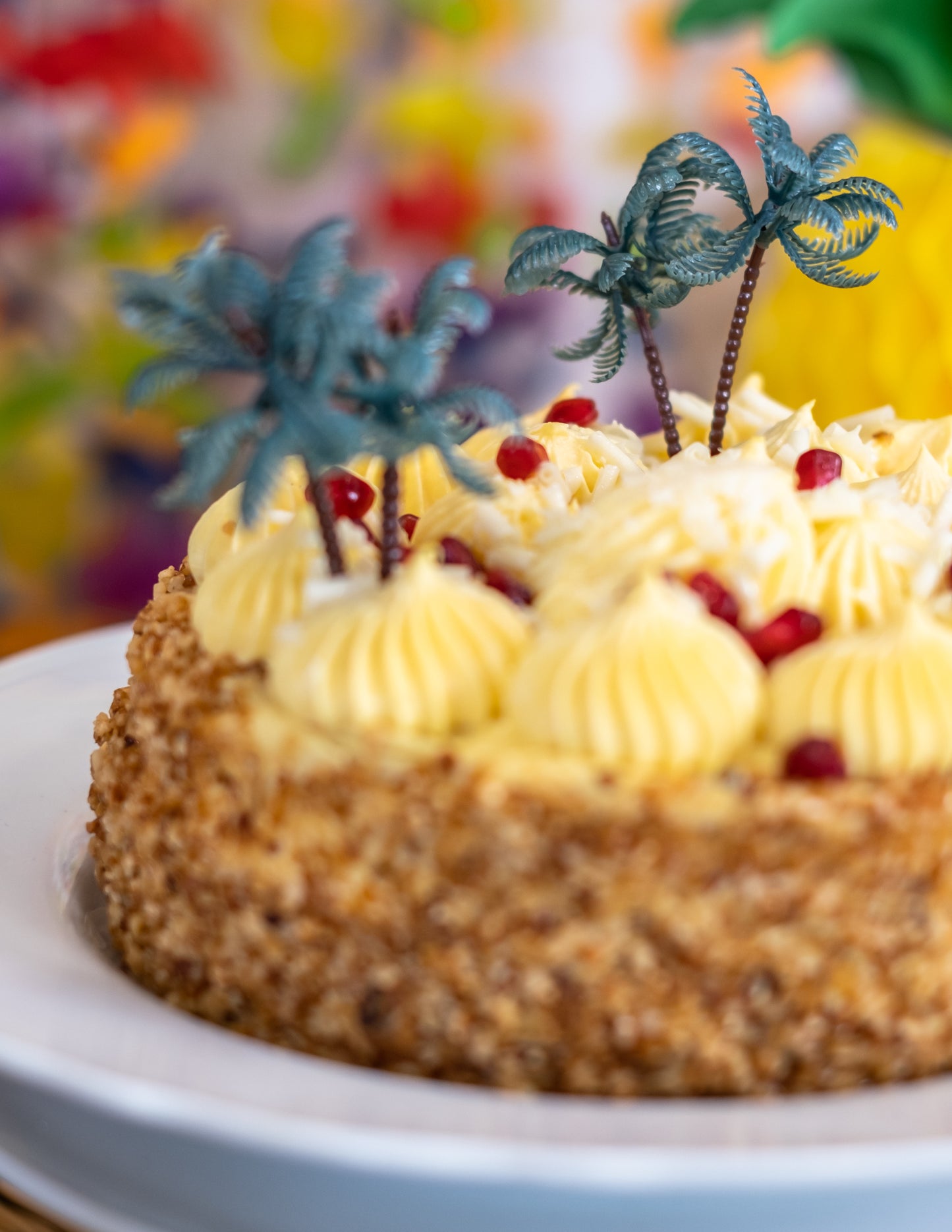 Décoration de gâteau palmier 7,5 cm en plastique