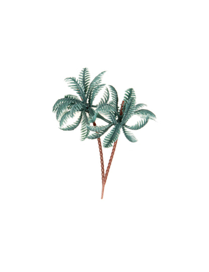 Décoration de gâteau palmier vert et marron en plastique