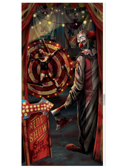 Halloween klaunská dekorace 85 x 165 cm