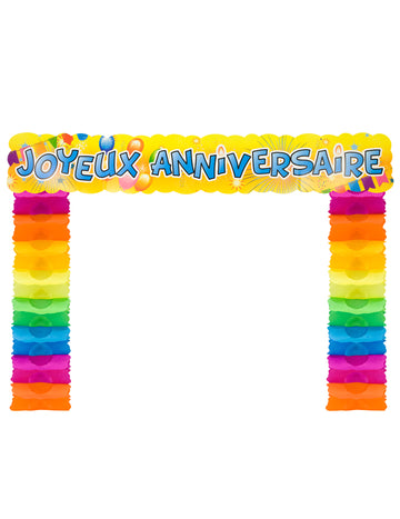 Dekorace na dveře k narozeninám 114 x 18,7 x 250 cm