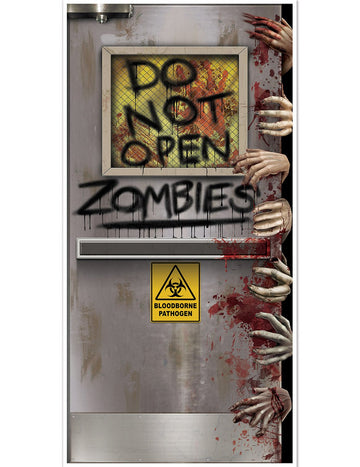 Dekorace dveří Zombie Lab 76 x 152 cm