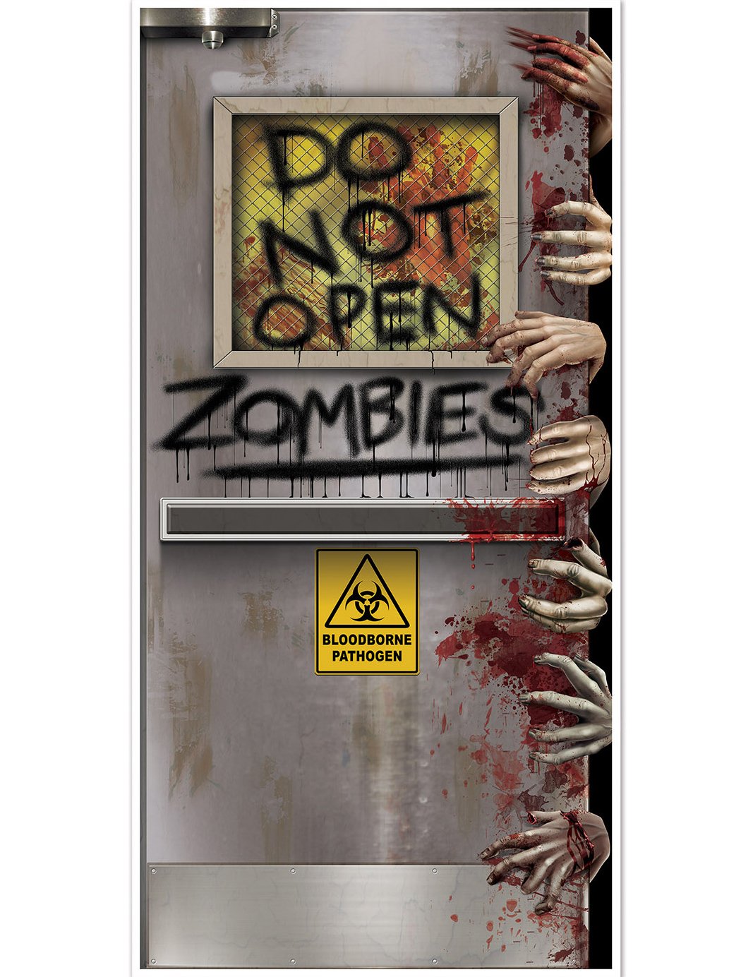 Zombie laboratorní dekorace dveří 76 x 152 cm