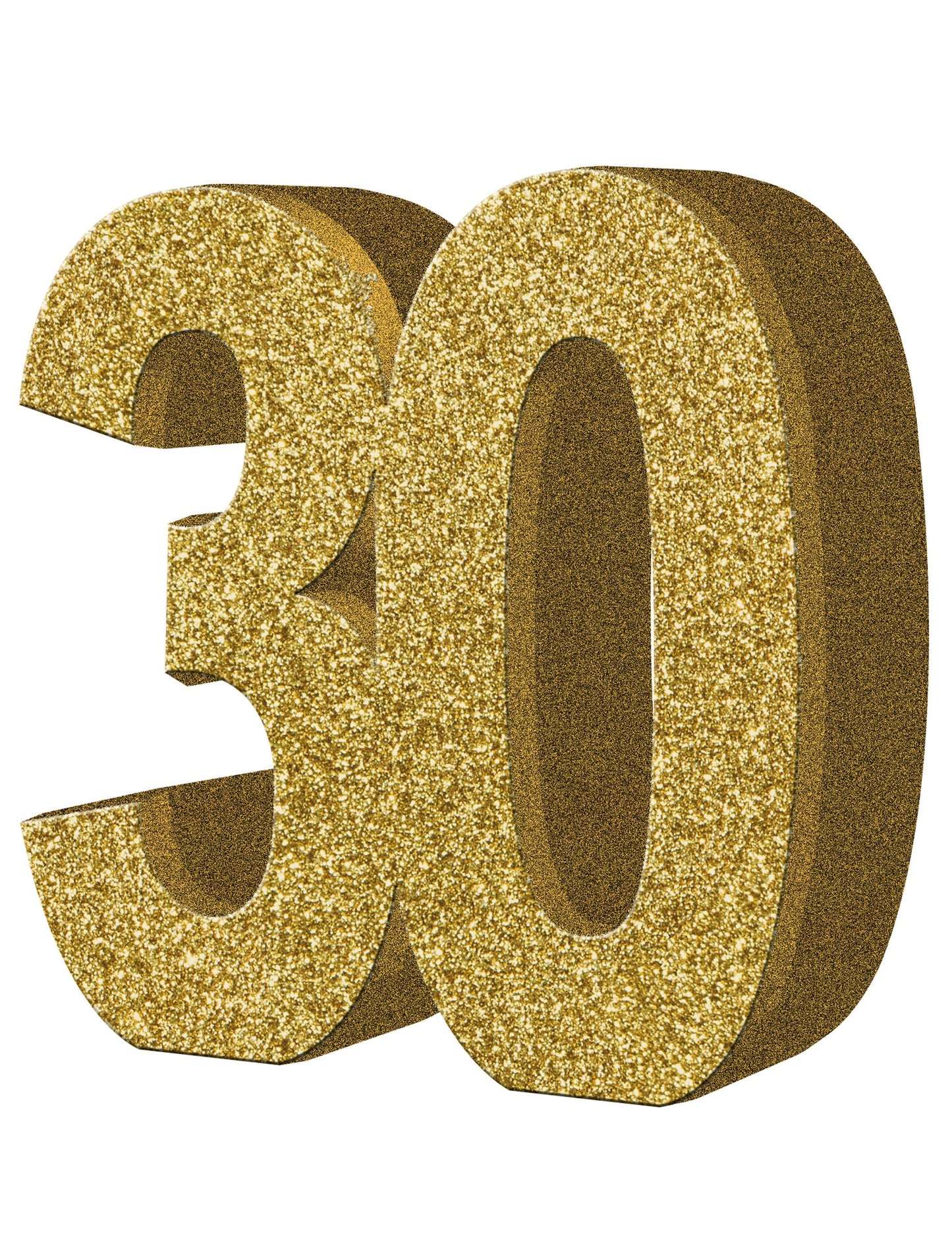 Zlatá dekorace na stůl k 30. výročí 20 x 20 cm