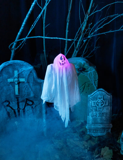 Halloween 50. léta zářící duch dekorace cm