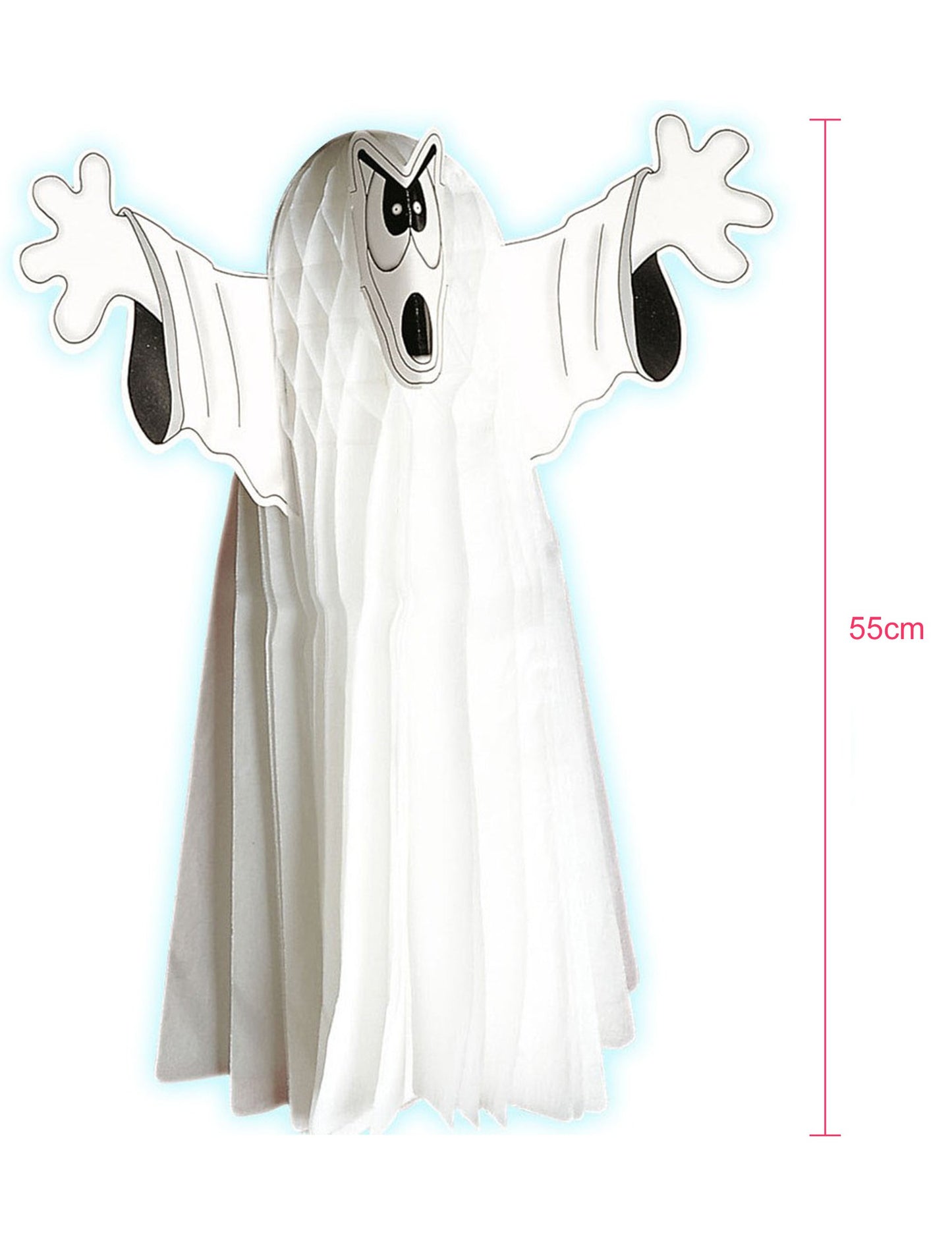 Détail des dimensions de la décoration fantôme pour Halloween