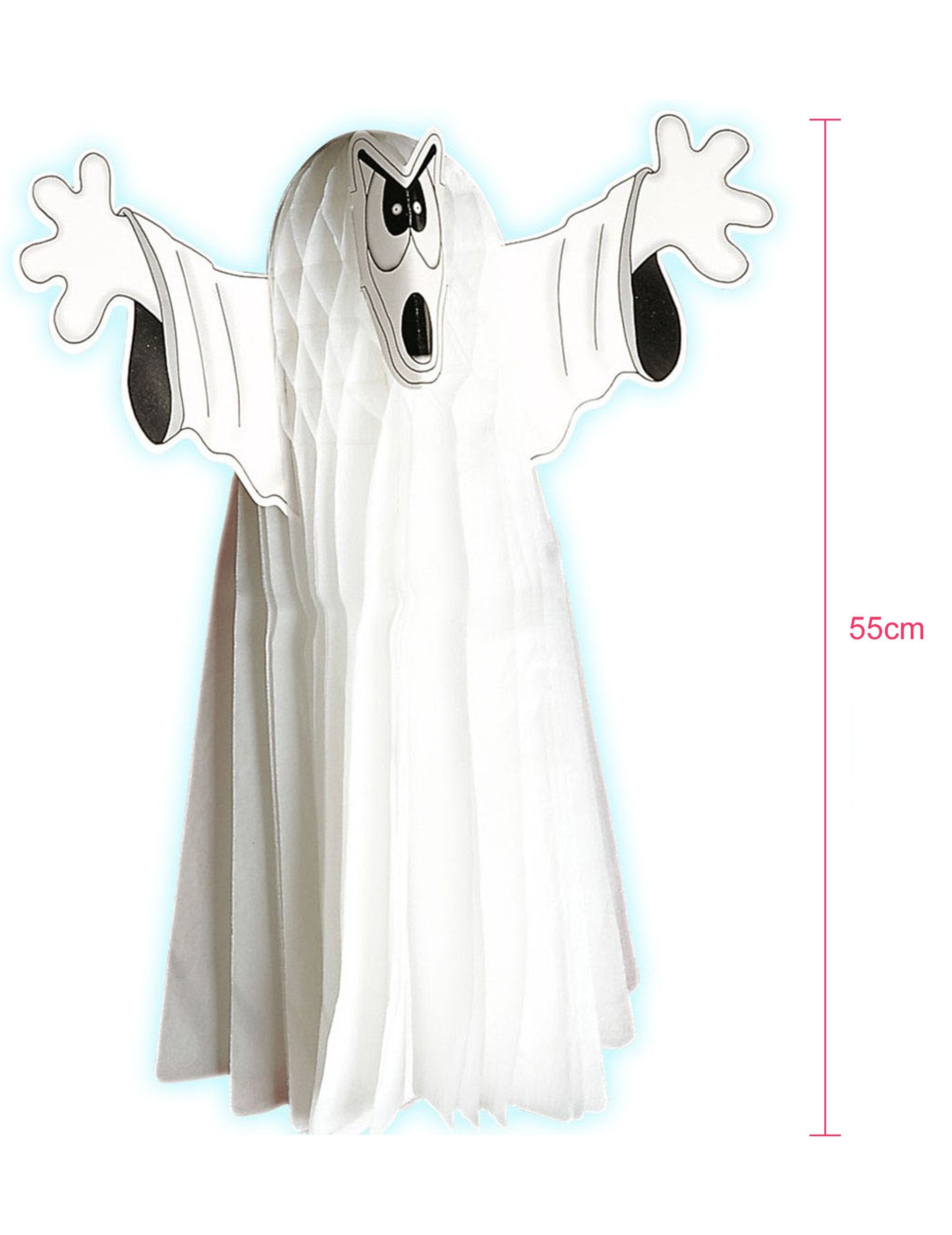Détail des dimensions de la décoration fantôme pour Halloween