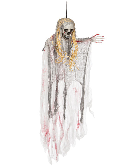 Vue de profil de la décoration fantôme sanglant pour Halloween