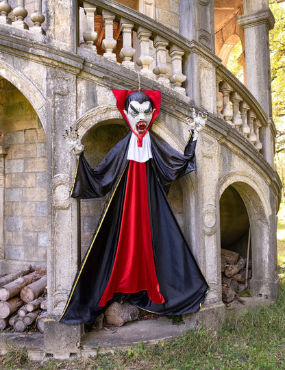 Obří závěsná halloweenská dekorace s upírem 3,20 m