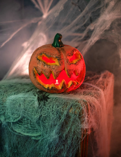 Halloweenská dýňová dekorace 16 cm