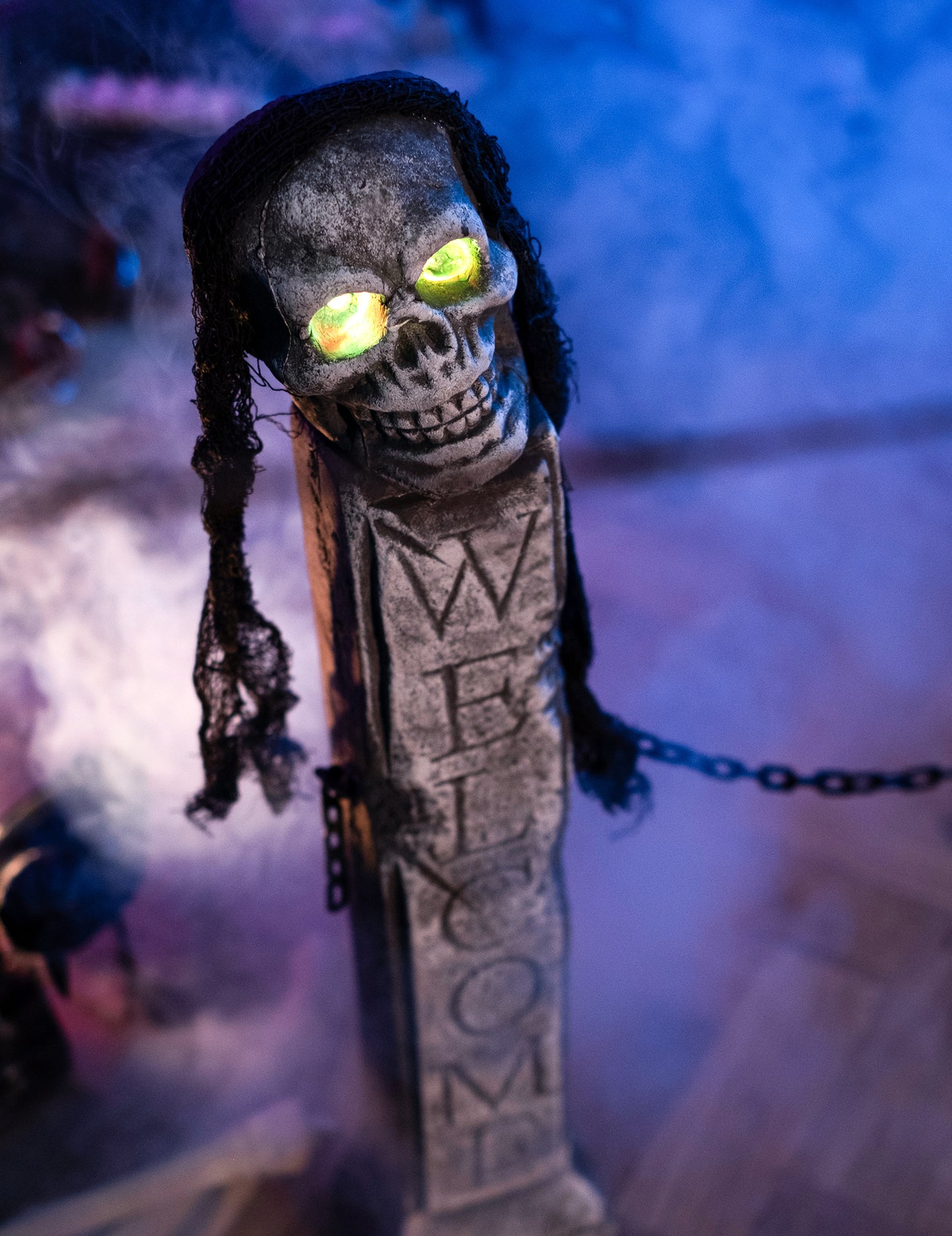 Halloweenská dekorace předního světla hrobky 72 cm