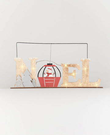 Vánoční světelná dekorace 22 x 44 cm dřevěné