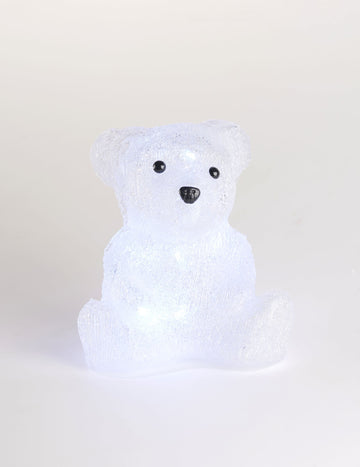 Světelná dekorace ledního medvěda 20 cm