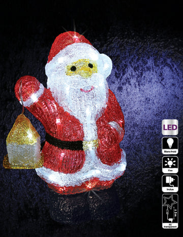 Světelná dekorace Mikuláše 30 cm LED síť