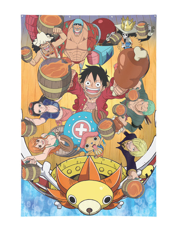 Nástěnná dekorace One Piece™ 125×85 cm s kovovými oky 
