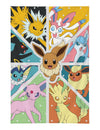 Décoration murale Pokémon Évoli Transformations multicolore avec œillets métalliques