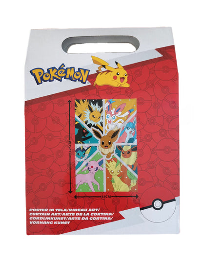 Nástěnná dekorace Pokémon™ Évoli Transformace 125×85 cm s kovovými očky 