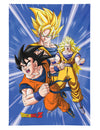 Décoration murale Son Goku Dragon Ball Z bleue avec œillets métalliques