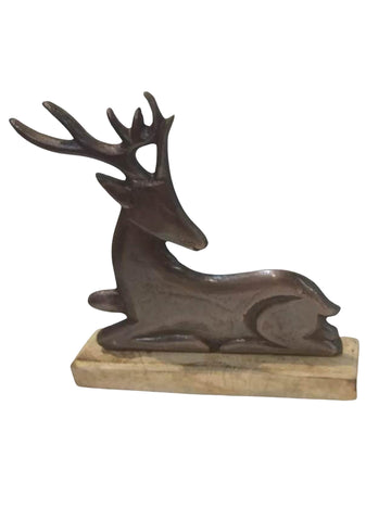 Dřevěná dekorace jelen 12 cm