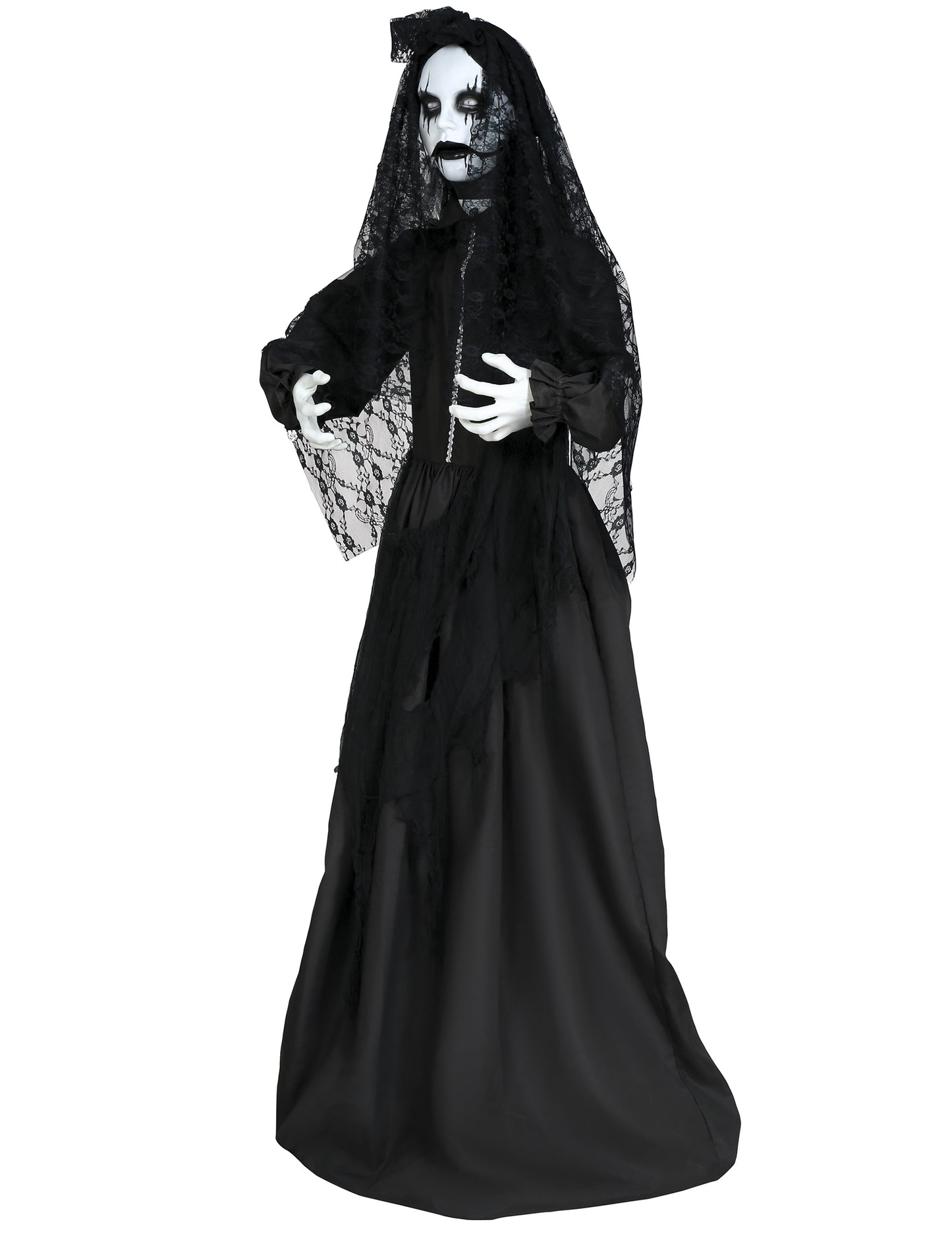 Animovaná, světelná a zvuková dekorace panenky 170 cm