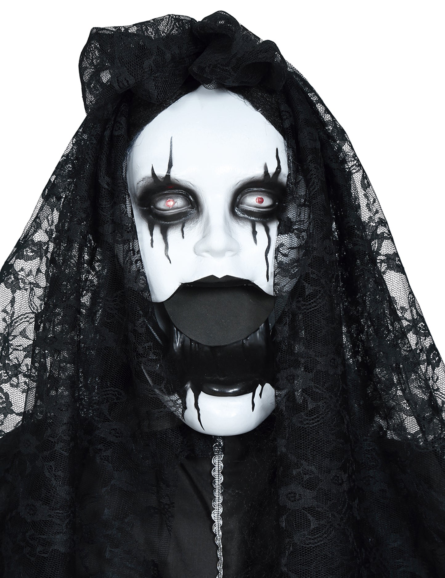 Animovaná, světelná a zvuková dekorace panenky 170 cm