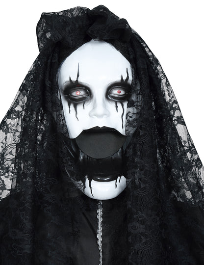 Animovaná, světelná a zvuková dekorace panenky 170 cm