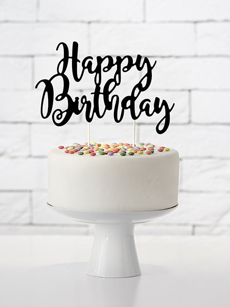 Décoration pour gâteau Happy birthday 23 x 20 cm