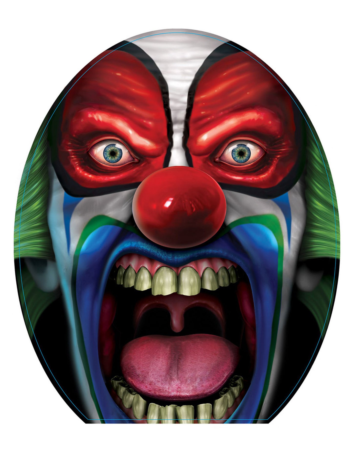 Děsivá dekorace na toaletu klaun 30 x 43 cm Halloween