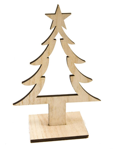 Décoration Sapin de Noël pour la maison en bois naturel