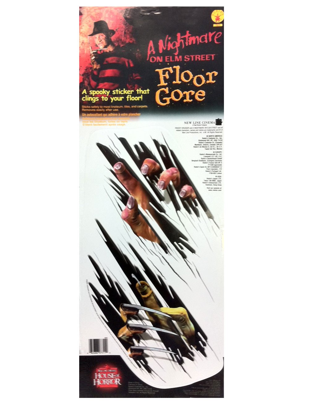 Dekorace podlahy Freddy Krueger