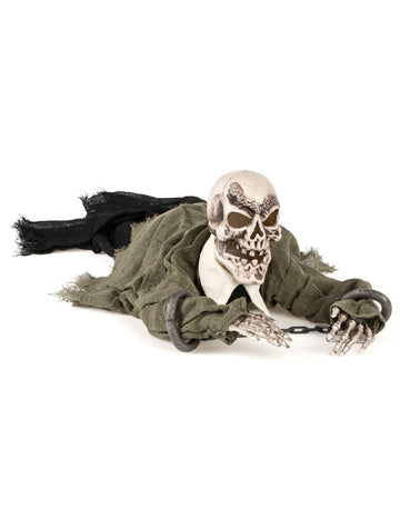 Halloweenská animovaná světelná a zvuková dekorace kostry