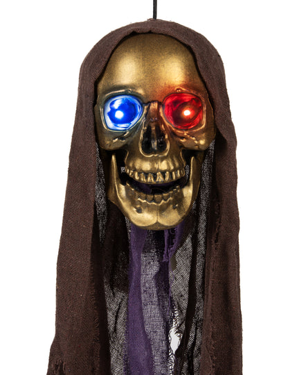 Svítící závěsná dekorace hlavy smrtky