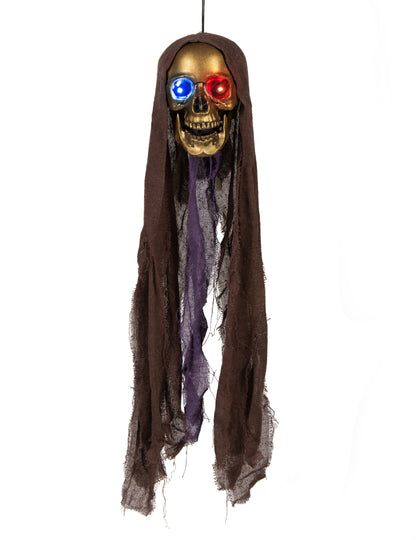 Svítící závěsná dekorace hlavy smrtky